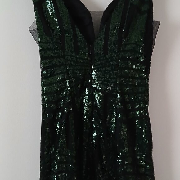 Envious Dark Green Sequin Cocktail Dress - Picture 10 of 10